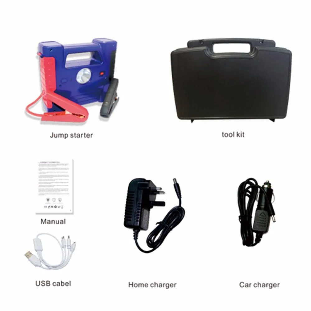 

Multi-Function 30000mAh Jump Starter Portable Size Emergency Start Battery Charger Engine Booster Power Bank for Car