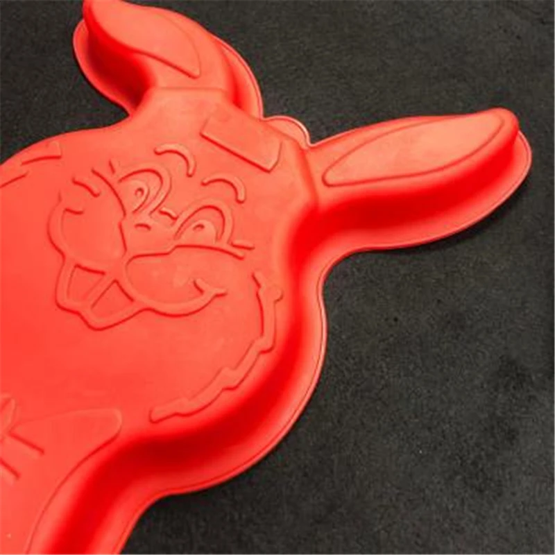 Single Large Rabbit Shape Mold Silicone Hand Cake Baking ...