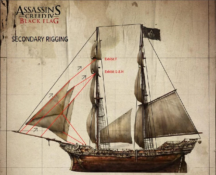 Assassin's Creed 4 холодный корабль игра 3-d бумажная модель бумага для ручных поделок плесень