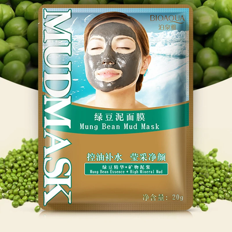 Грязевая маска BIOAQUA Mung Bean, увлажняющая маска для лица с контролем жирности, отбеливающая Антивозрастная маска против морщин для ухода за кож... Грязевая маска BIOAQUA Mung Bean, увлажняющая маска для лица с контролем жирности, отбеливающая Антивозрастная маска против морщин для ухода за кож...