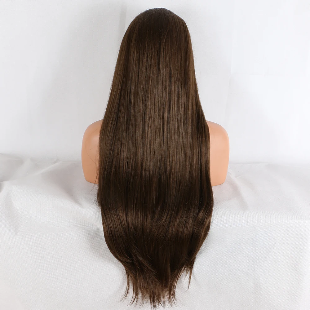 DARK BROWN LACE FRONT WIG