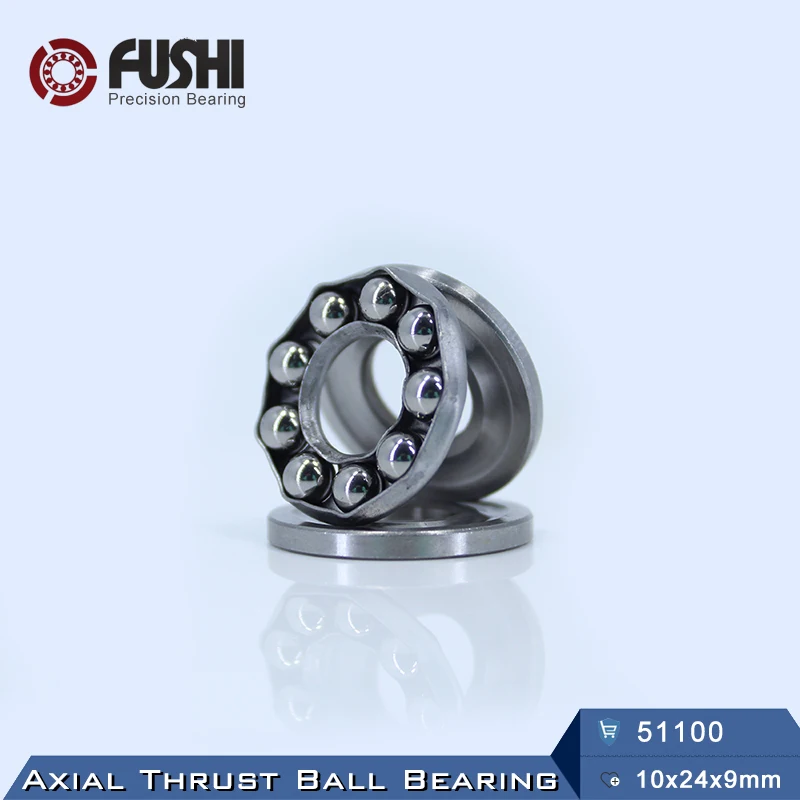 51100 упорный подшипник 10*24*9 мм (8 шт.) ABEC 1 Axial шарикоподшипники 8100|bearing bearing|bearing
