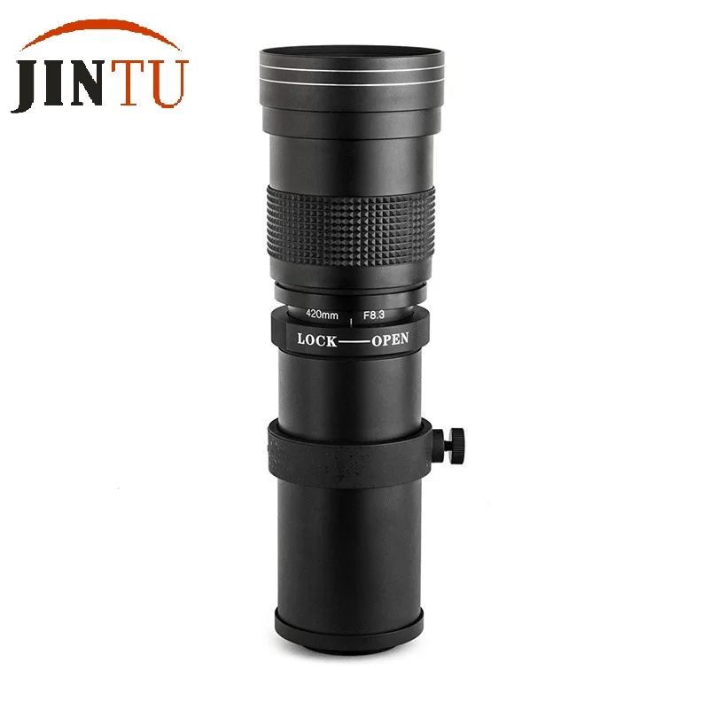 JINTU 420-800 мм 1600 мм f/8 HD телеобъектив+ 2X телеконвертер объектив для NIKON D5200 D5600 D3300 D90 D3200 D3400 D7100 D7200