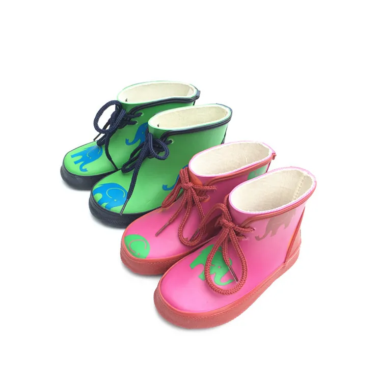Children's Cute Rain Boots Natural Rubber Waterproof Non-slip Tube Boy and Girl Fashion Discount A84 | Детская одежда и обувь