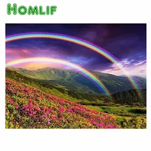 Полный квадратный/круглый дрель 5D DIY на заказ Алмазная картина "живописная Радуга" 3D вышивка крестиком 5D домашний декор подарки