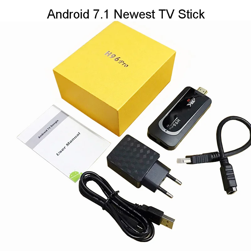 H96 Pro 4K Tv Stick Android 7.1 OS Amlogic S905X Quad Core 2G 16G Mini PC 2.4G 5G Wifi BT4.0 1080P HD Miracast TV dongle H96Pro