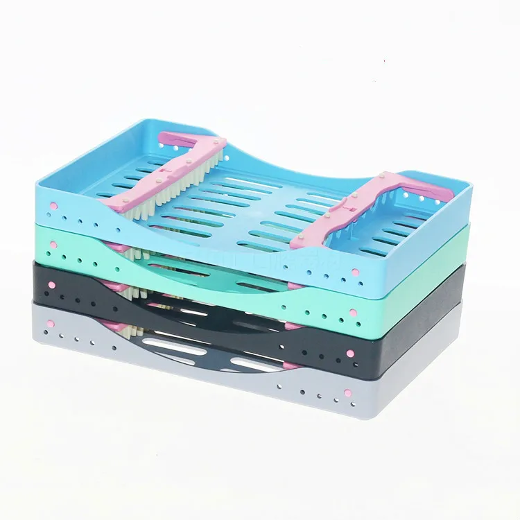 

10 Holes Autoclavable Box For Dental Resin Trimmer/Composite Filling Spatula Resin Filler Dental Lab Dental Sterilized Cassete