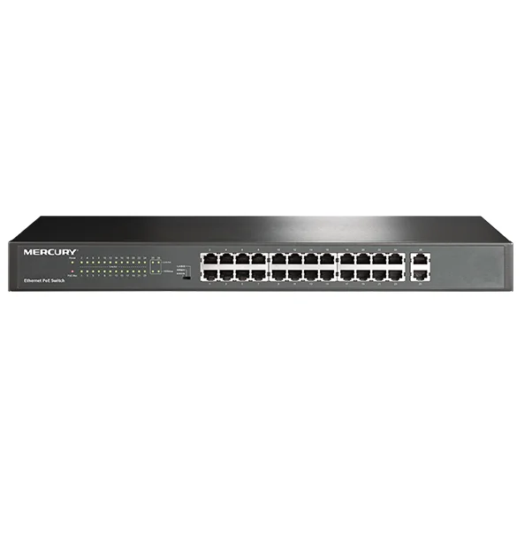 Max. PoE 214 Вт переключатель с 26 портами обеспечивает питание для IP камеры/точки