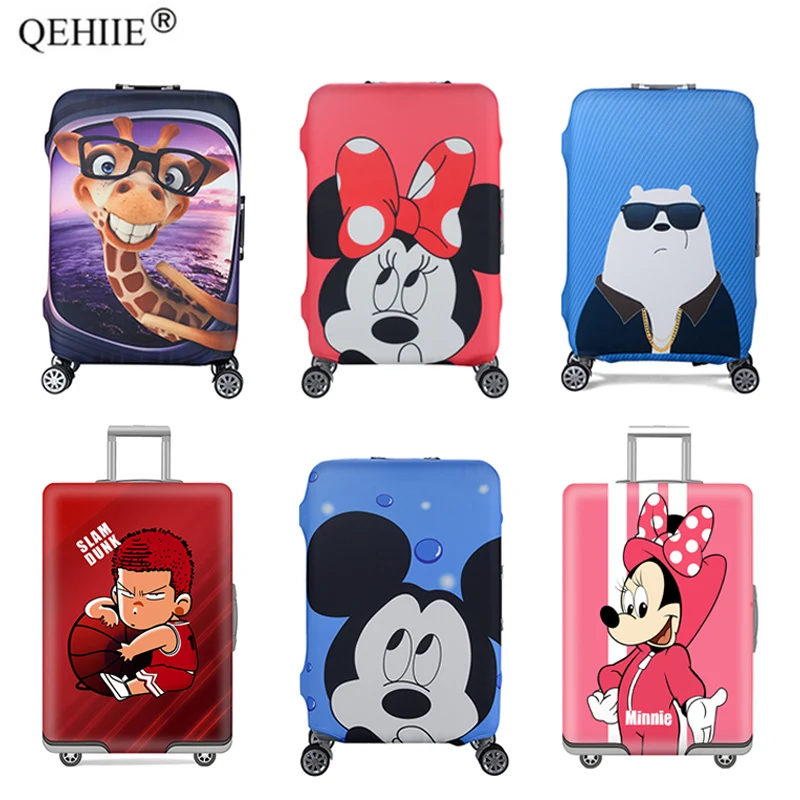 Fashion Brand Luggage Protection Cover Cartoon Trolley Case Dustproof Elastic Cover Travel Accessories For 18-32 Inch Suitcase 