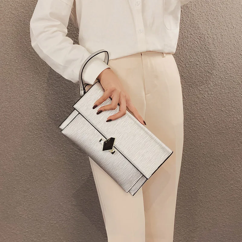 

fashion leather day clutch bag women chain shoulder handbag clutch bag female silver red evening party clutch bag purse ladies