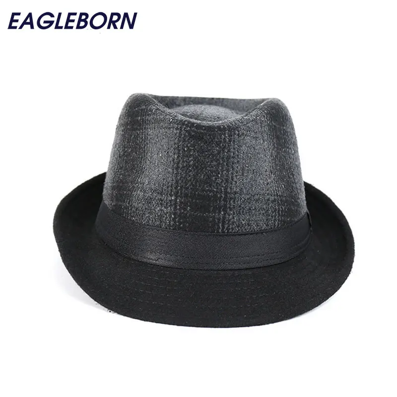 Модные брендовые Новые мужские повседневные шляпы Fedora шапка с принтом зимняя