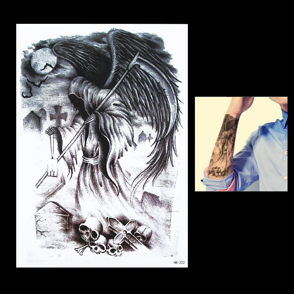 1 шт. водонепроницаемый тату-череп унисекс | Красота и здоровье