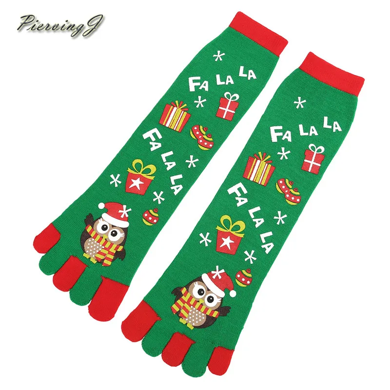 1pair green owl 1 пара зеленых рождественских носков с милой совой для пирсинга; зимние теплые эластичные носки; лучший подарок на Рождество - Цвет: 1pair green owl