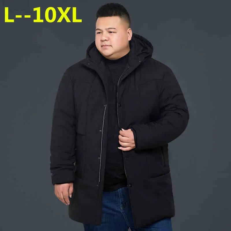 Большие размеры 10XL 8XL 6XL 4XL мужская зимняя куртка брендовая одежда Толстая теплая длинная Парка мужская Качественная мужская зимняя куртка большой размер