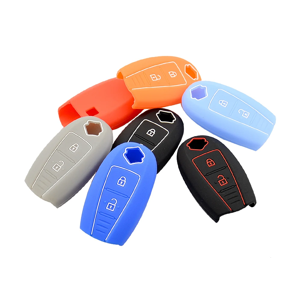 2 buttons silicone car key shell for Suzuki 2