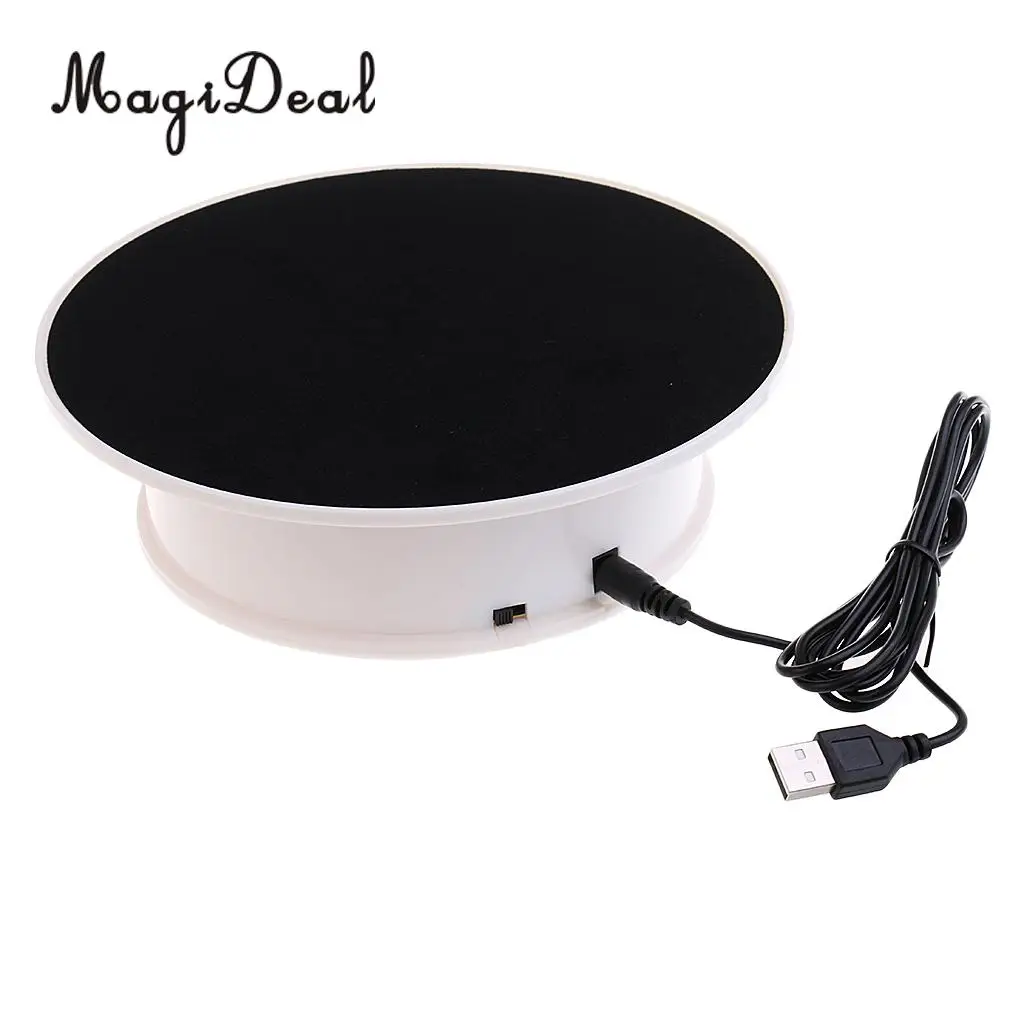 Double Use  360 Turntable Rotating Jewelry Watch Phone Ring Display Stand Holder Turn Table Plate Novelty Gift Toy