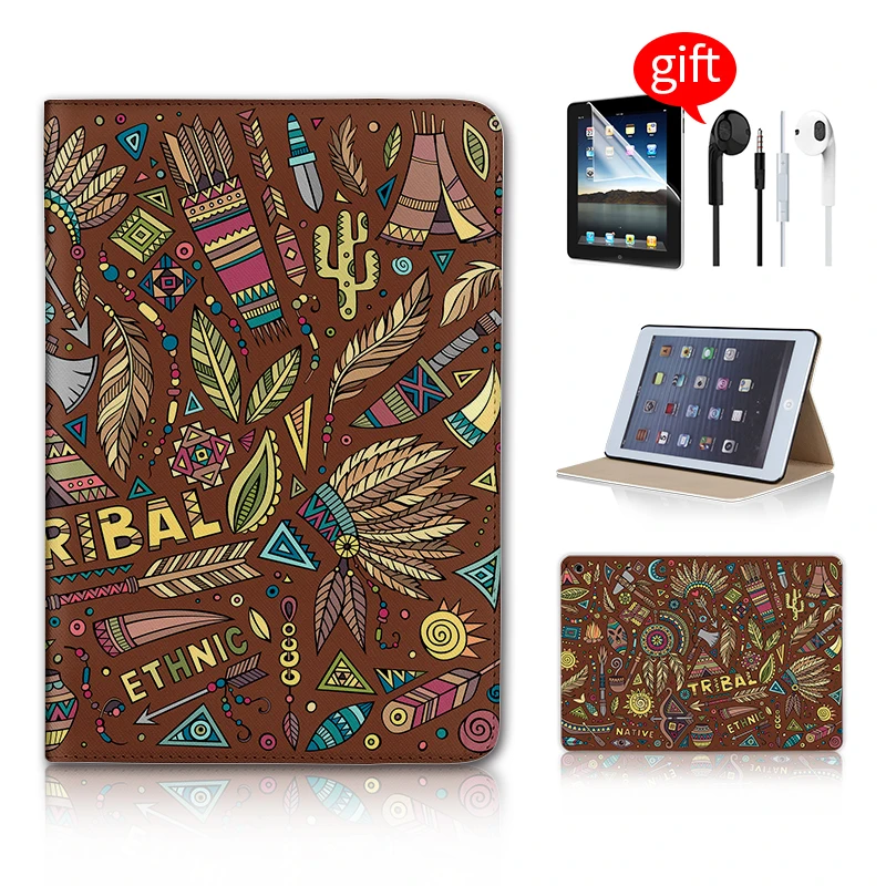 

Dream Catcher Aztec Print Fashion Case For Ipad Mini 3 2 1 Mini Retina Cover For Ipad Mini Leather Case Sleep Wake Up Function