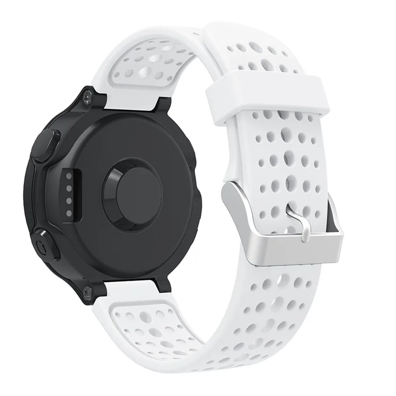 Silcone ремешки для часов Garmin Formerunner 220 230 235 620 630 ремешок монохромный силиконовые браслеты для часов с Круглый браслет с отверстиями - Цвет ремешка: white