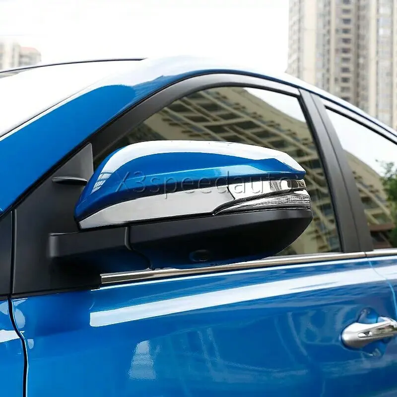 Для TOYOTA RAV4 2013-17 Зеркало заднего вида рельефная Накладка для отделки 2 шт. хром авто-Стайлинг