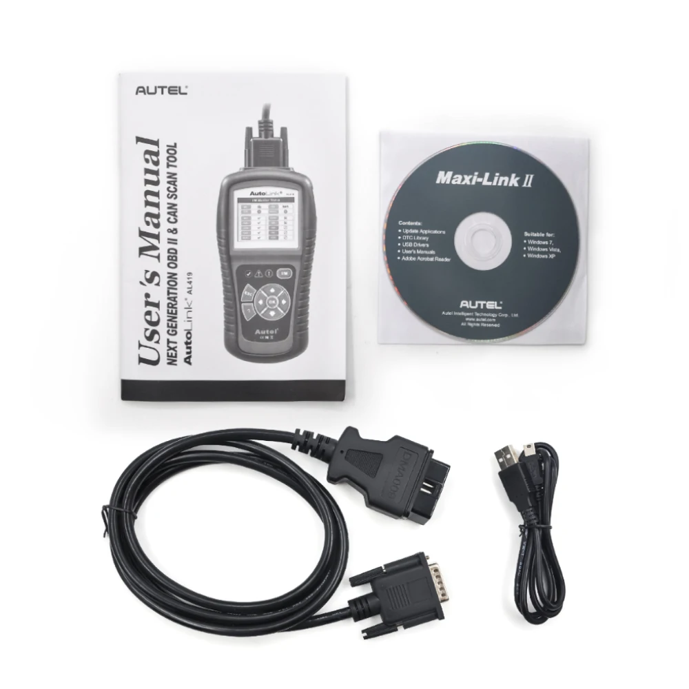 autel AutoLink AL419 OBD 2 и может сканировать инструмент обновления через официальный сайт al 419 высокое качество DHL