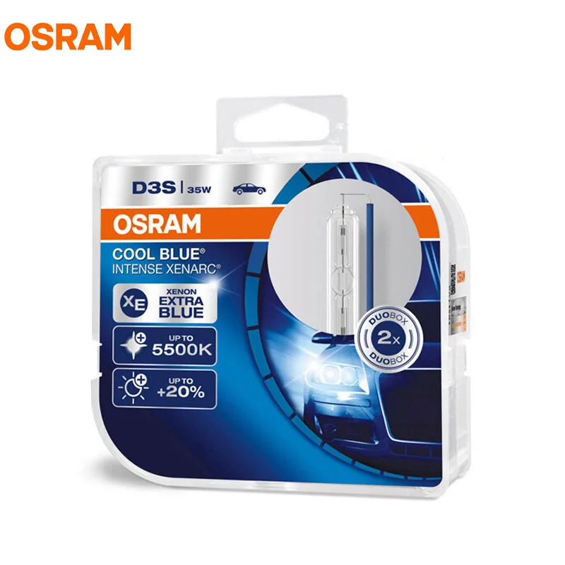 

OSRAM D3S 35W 66340CBI-HCB 5500K XENARC COOL BLUE INTENSE HID OEM Bulbs Car Headlight DUO BOX Twin Pack