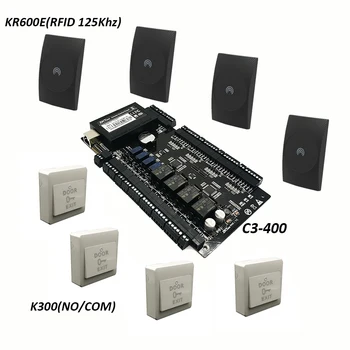 

ZK C3-400 Rfid Card Access Control System Four door Security Access Controller IP-based Four Door Controller KR600 Reader