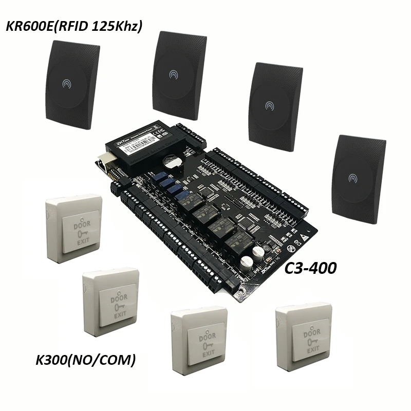 ZK C3 400 rfid карта система контроля доступа четырехдверный контроллер системы