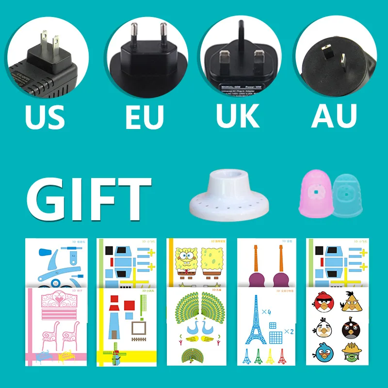 Дешево 100% оригинальная 3D Ручка 3 d Ручка 3d с PLA 200 м 1,75 мм филаментом без запаха безопасная филаментная пластиковая лучшая Рождественская Подарочная ...