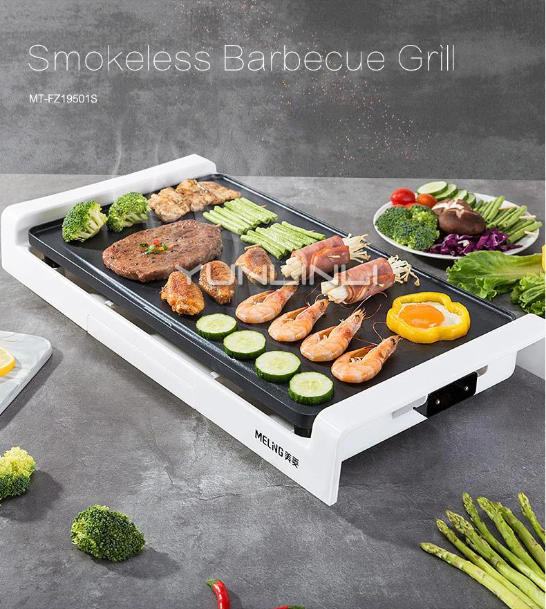 Electric Griddle with Removable Handles BBQ Grill Pan Indoor - China Electric  Grill Pan and Tabletop BBQ Griddle price