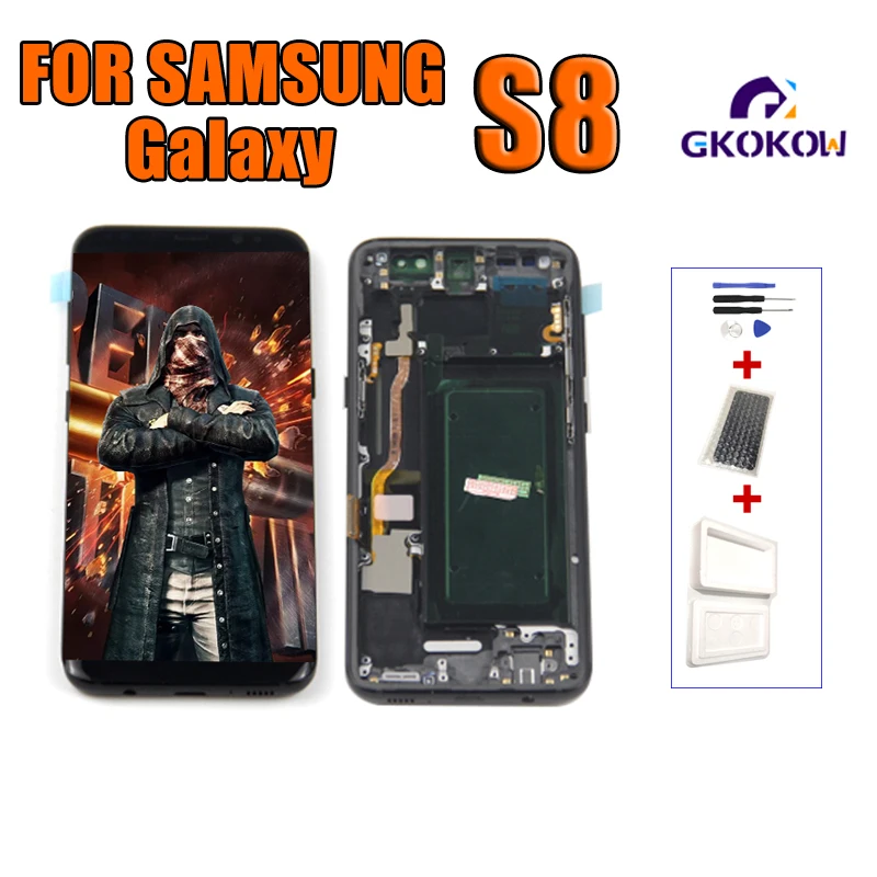 Оригинальный ЖК-дисплей для Samsung S8 G950 G950U G950F Plus G955 G955F кодирующий преобразователь