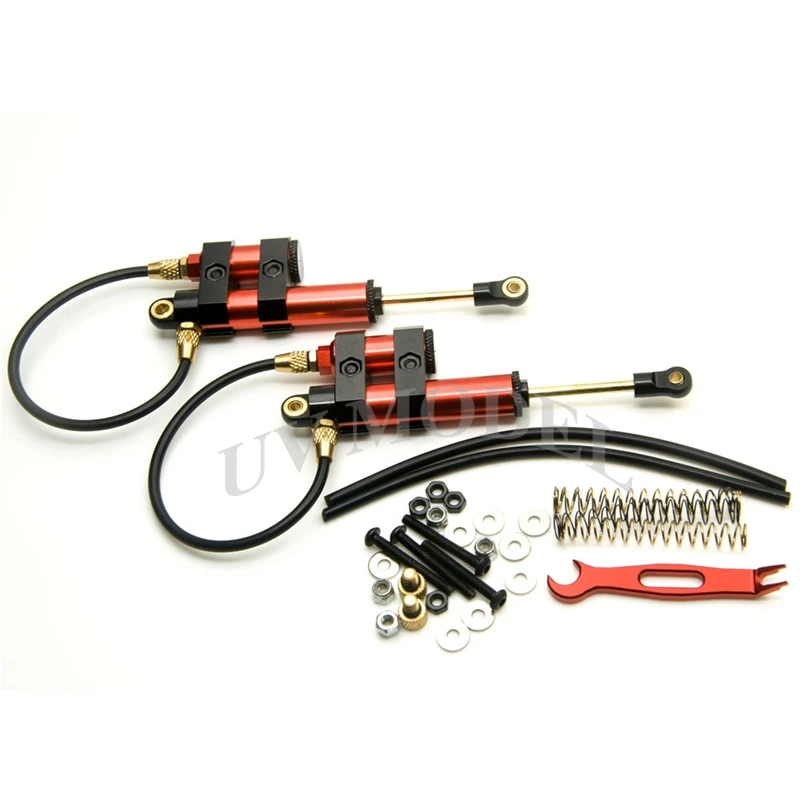 

Red 112mm Type G Piggyback Internal Spring Shocks for 1/10 Crawlers SCX10 CC01 F350 D90