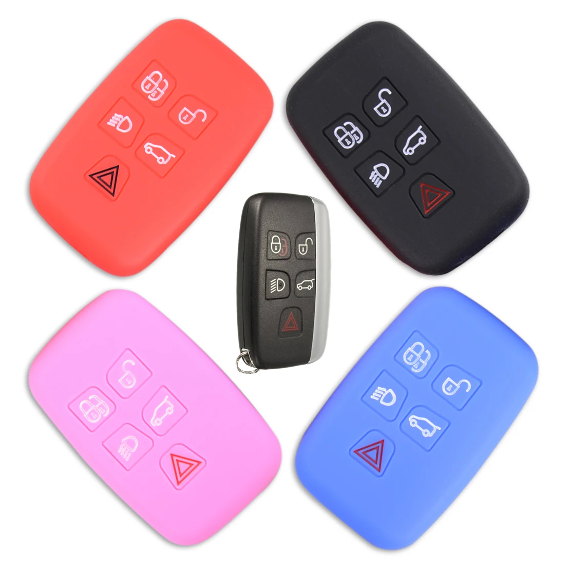 CITALL Silicone 5 Buttons Car Smart Key Cover Case Fob For Land Rover