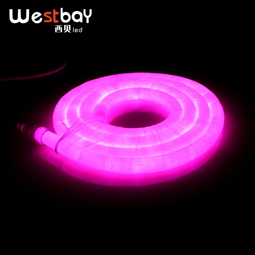 Westbay белый светодио дный Neon 240 В в Круглый 360 Освещение Неон светодио дный полосы света 100 светодио дный s за метр 10 м/лот диаметр 18,5 мм светодио дный лампа