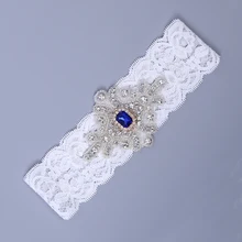 Свадебные Подвязки, стразы, цветы, вышивка бисером, Синие сексуальные подвязки для женщин/невесты, облегающее кольцо, свадебная подвязка для ног