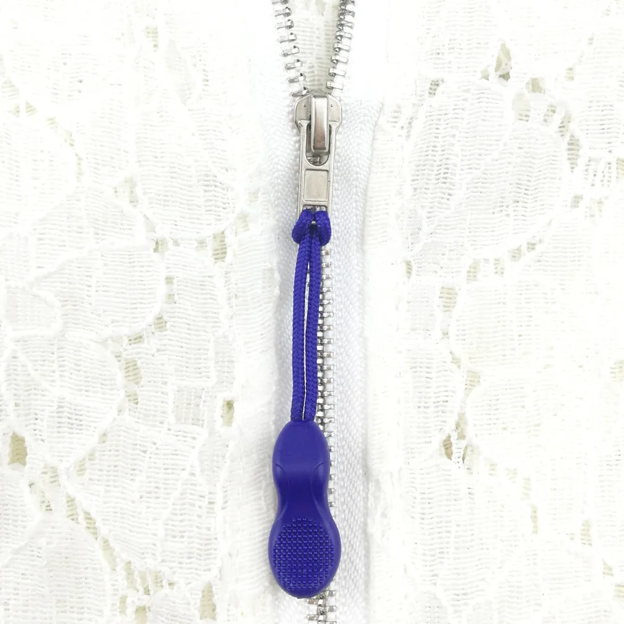 10 Pcs High Quality Black PVC Zipper Pull Cord Zipper Rope Pull Puller End Fit Rope Tag Fixer Zip Cord for Garment Bags