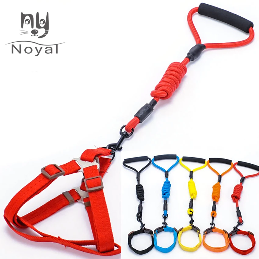 Pet Leashes Dog Collar Harness Adjustable EVA Chest Strap Puppy Collars Outdoor Portable Pet Leashes S/M/L Sizes for Dogs
