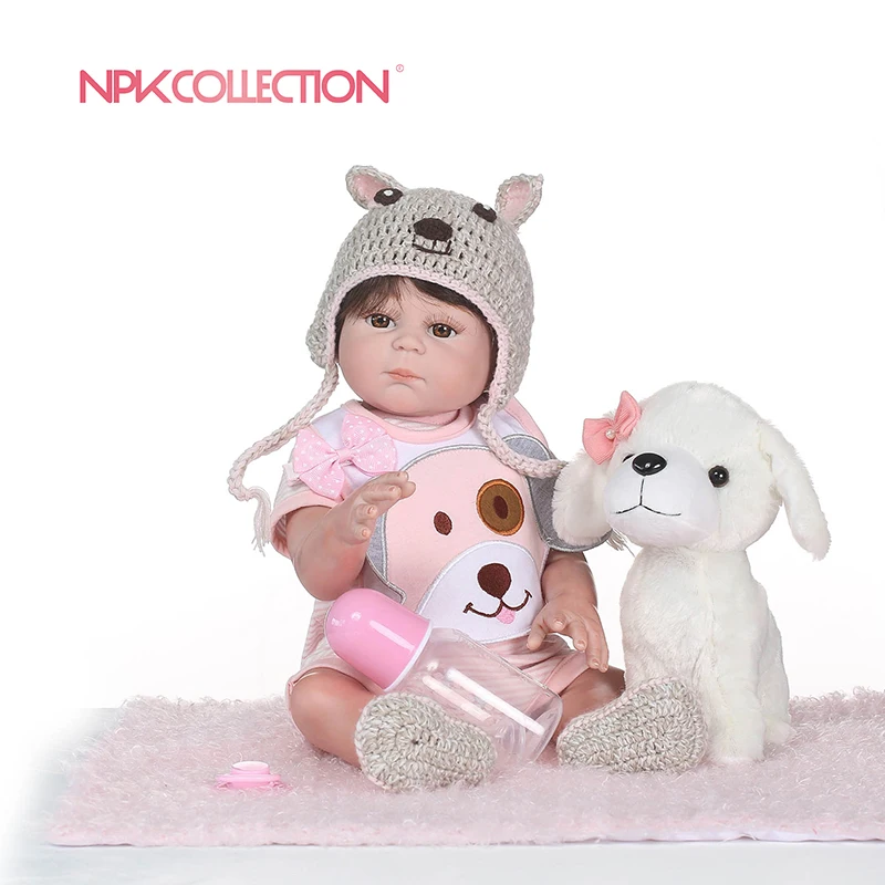 

NPKCOLLECTION Bebes Reborn Dolls de Full Silicone Girl Body 50CM adora Doll Toys For Girls boneca Baby Bebe Doll Best Gifts toys