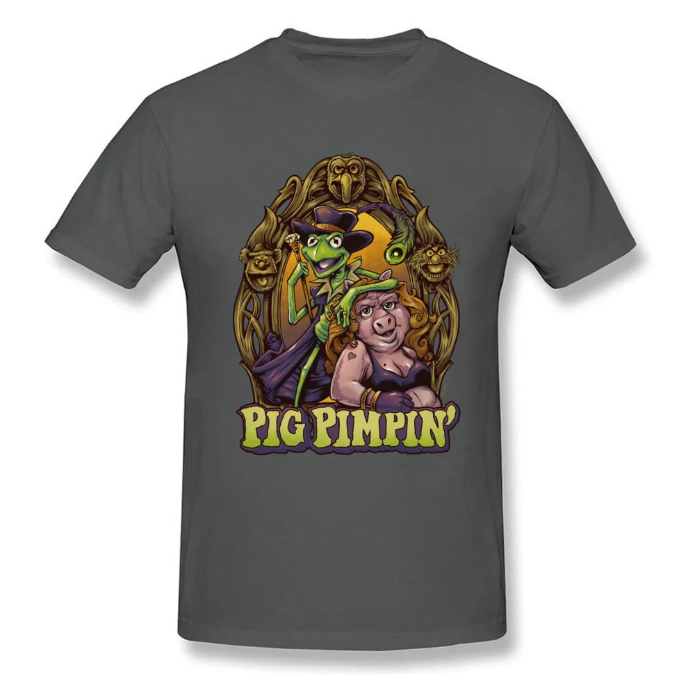 CasualCasual Short Sleeve Tops Shirt Lovers Day Designer Crew Neck 100% Cotton Fabric T-shirts Man T Shirt Pig Pimpin  Pig Pimpin carbon