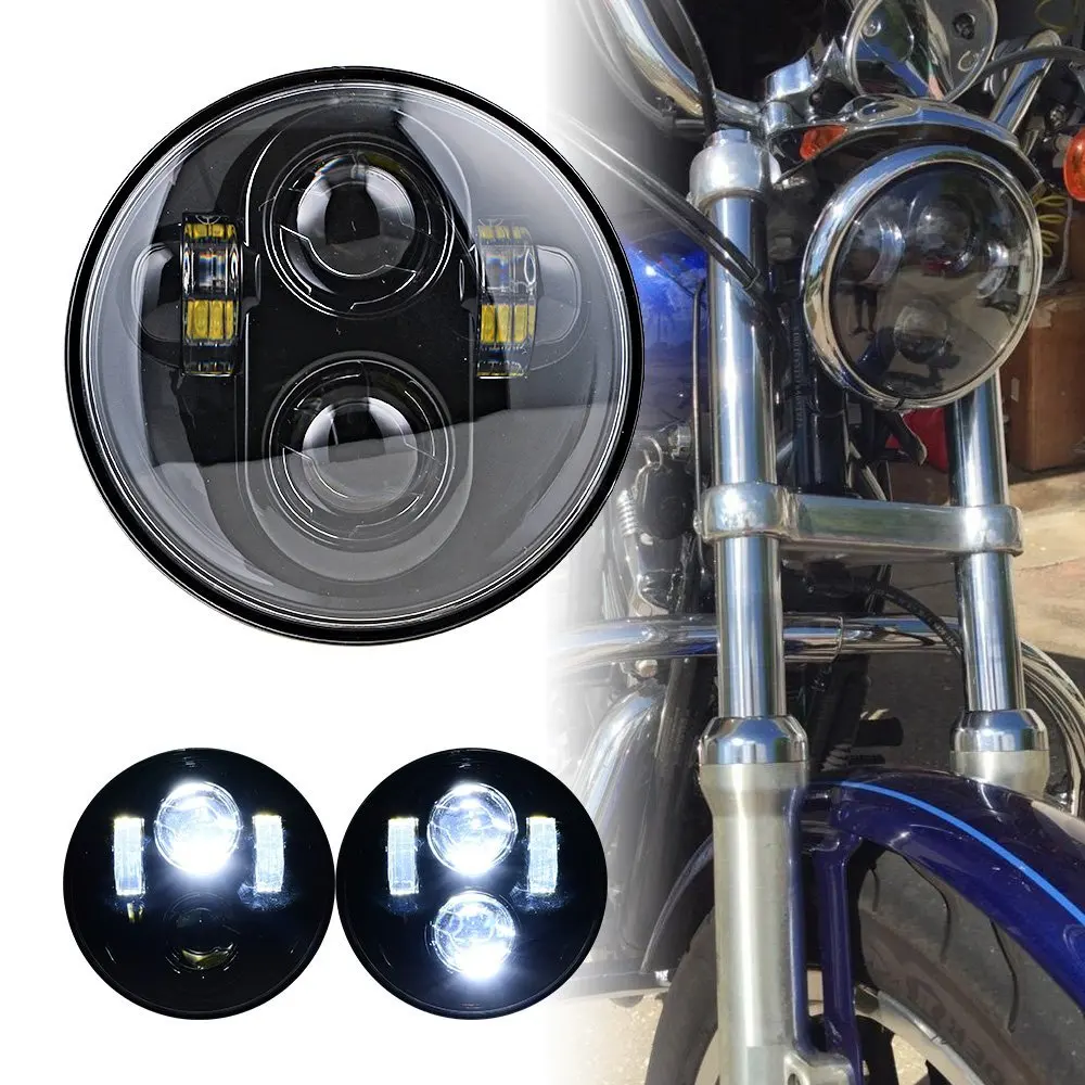 Headlight For motor 5 3/4" LED Headlamp 5.75inch Motorcycle Projector