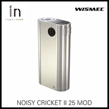 100% Original Wismec Noisy Cricket II-25 Box Mod Powered by Dual 18650 Cells Alternative Operating Mode Vape II 25 e-cigarettes