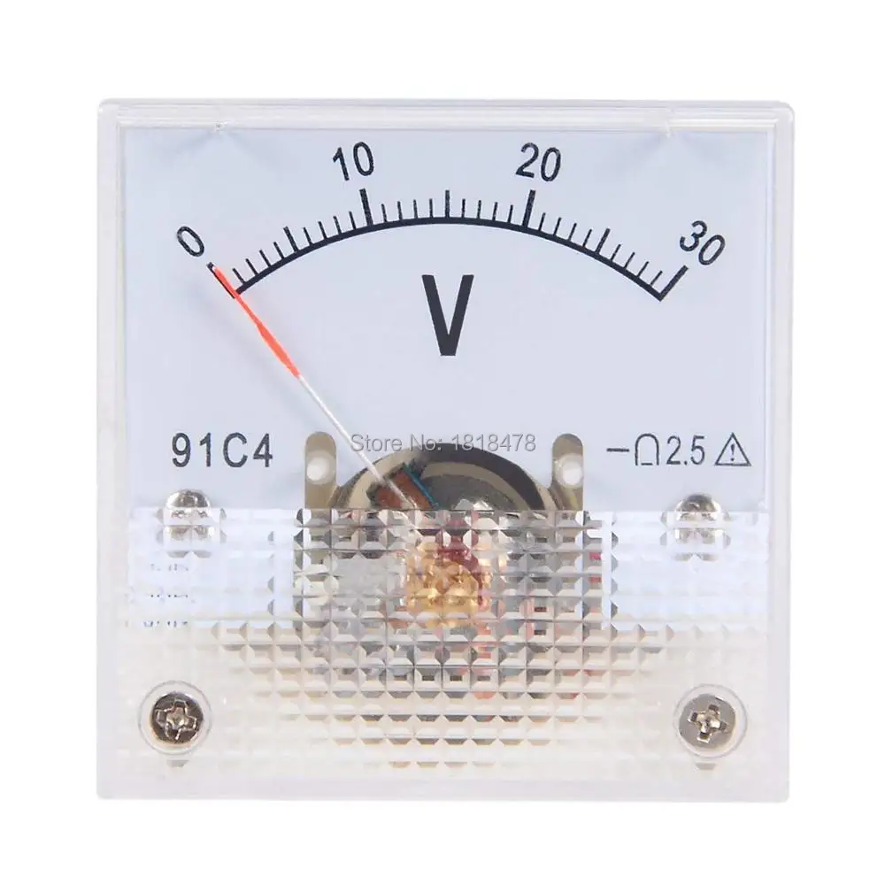 91C4 DC 0-5V 3V 10V 15V 20V 30V 50V 100V 150V 250V DC 0-100V аналоговый измеритель напряжения на панели 91C4 2.5% погрешность