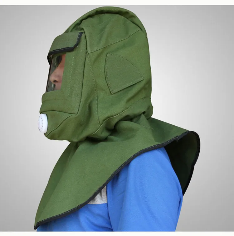 CCGK Painting Protective Mask Dustproof hood Sandblasting Protective Cap Industrial Grinding Labor helmet Anti Dust Equipment (9)