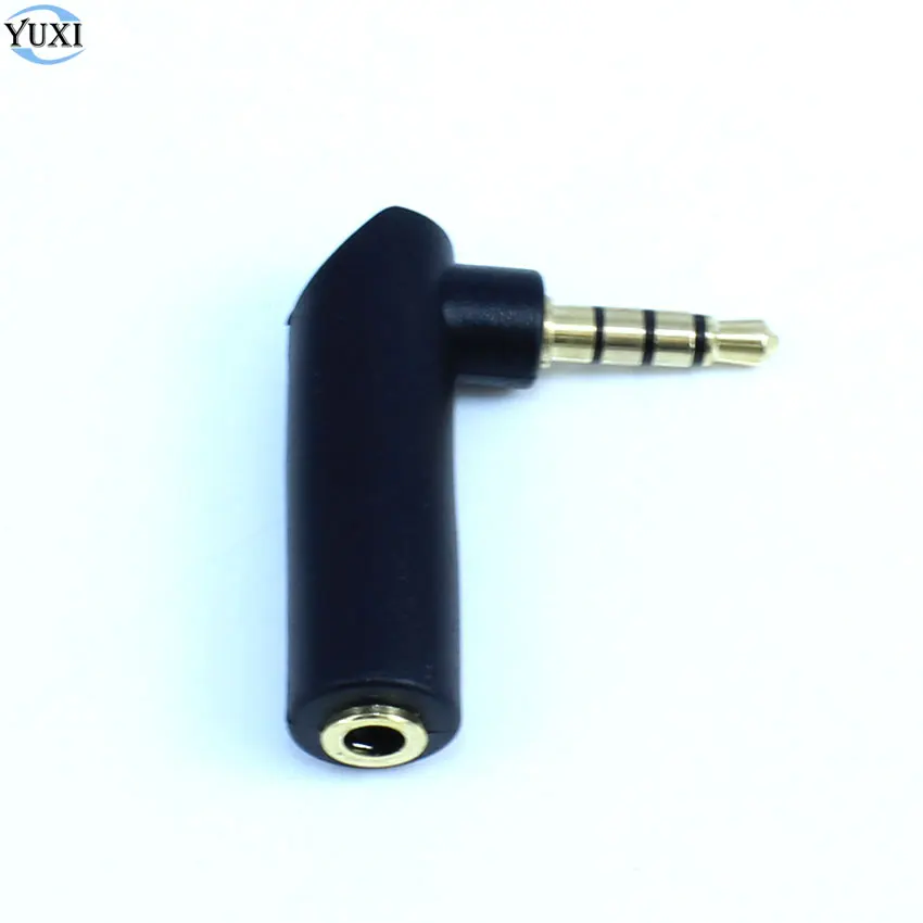 

YuXi 100pcs 3.5mm 4 Pole 90 Degree Right Angle Female to 3.5mm 4Pole Male Audio Stereo Plug L Shape Jack Adapter Connector