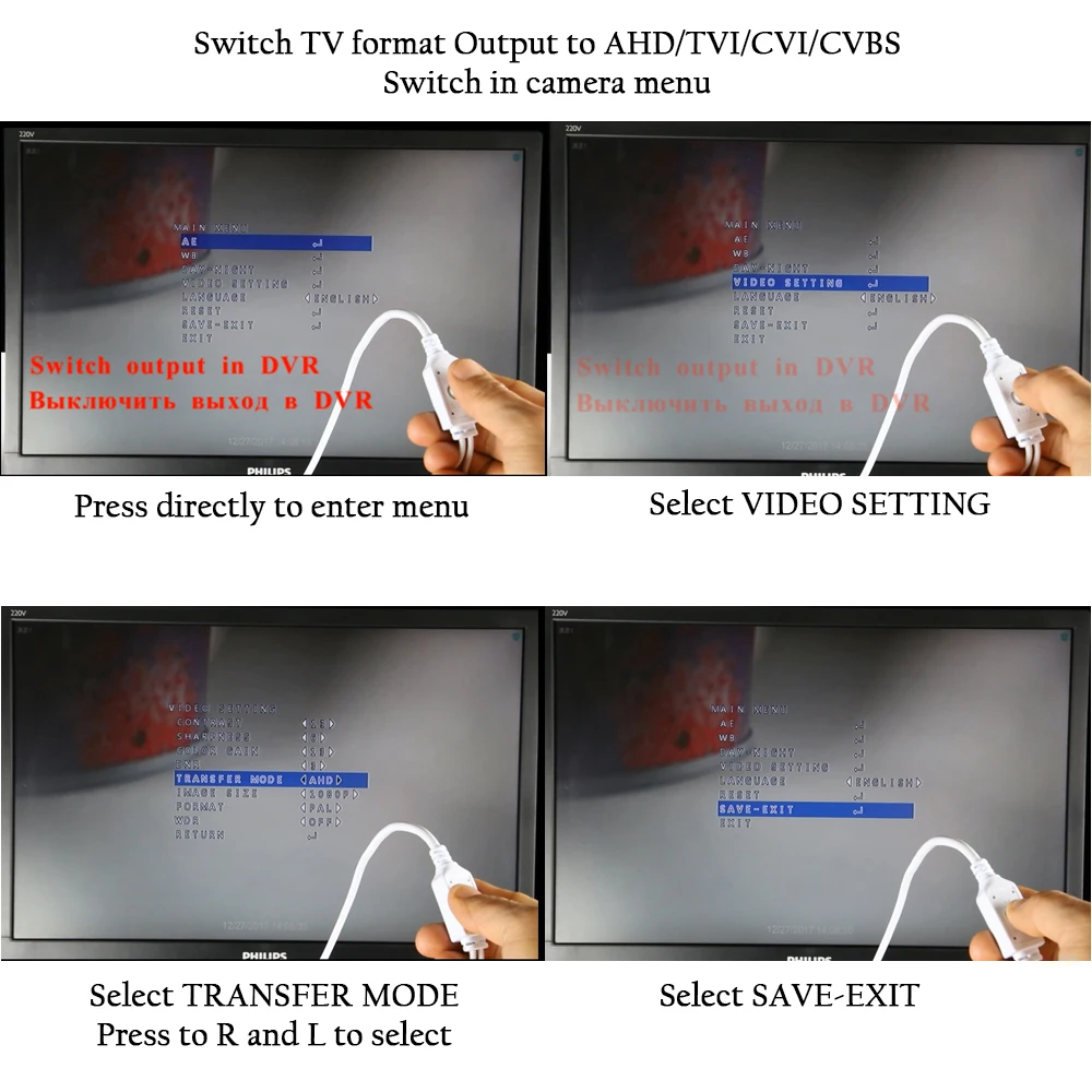 1080 P HDCVI гибридная аналоговая Видеокамера sony Exmor CMOS IMX323 AHD/TVI/CVI/выход CVBS