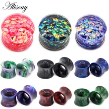 Alisouy 1 пара акриловых ушных затычек и тоннели пирсинг для уха серьги телесного цвета тоннель ушной затычки 6-16 мм растяжки ювелирные изделия для тела