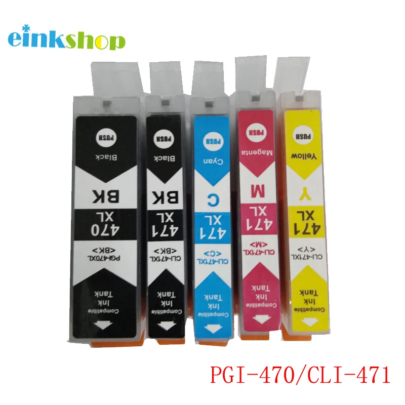 

5PCS for Canon PGI470 PGI-470 CLI-471 ink cartridges For Canon MG5740 MG6840 TS5040 Printer for pgi-470pgbk