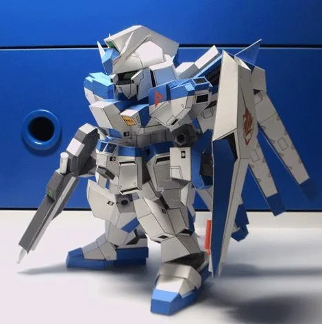 

SD Gundam RX-93-2Hi-V Blue Hau 3D Paper Model DIY