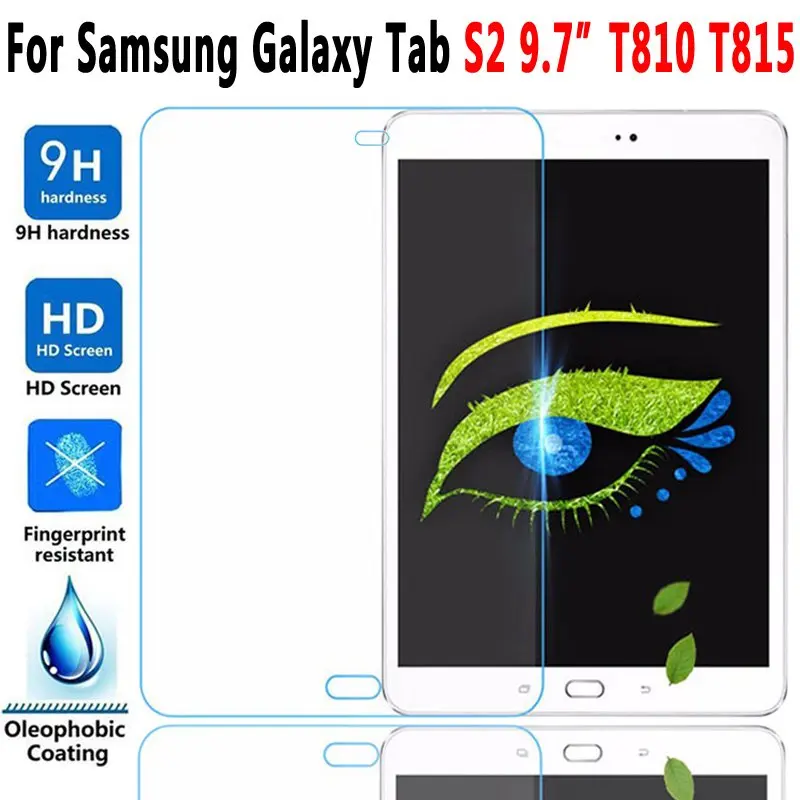С уровнем твердости 9H HD закаленное Стекло для Samsung Galaxy Tab S S2 S3 S4 S5e S6 8,0 8,4 9,7 10,5 T860 T720 T830 T710 T810 T820 Экран протектор - Цвет: For T810 T815 T813N