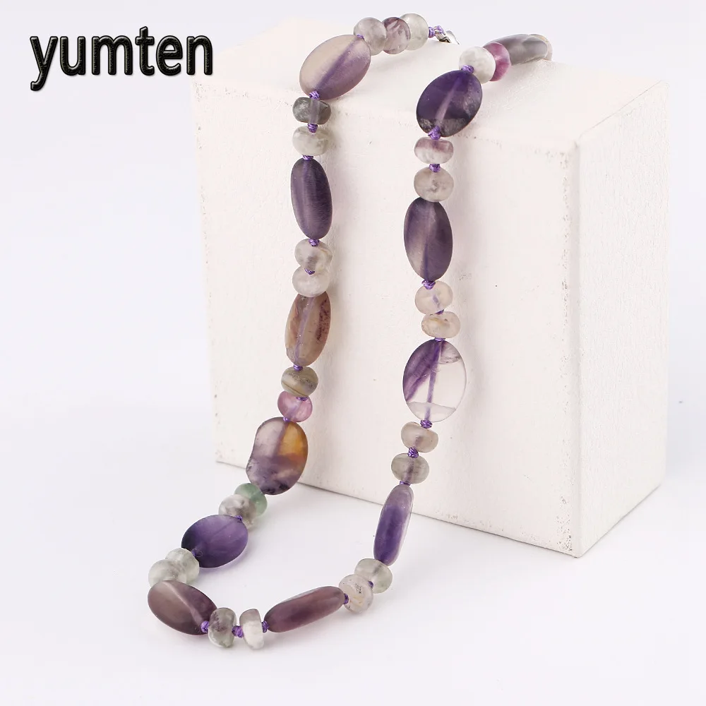 

Yumten Amethyst Short Necklace Women Power Crystal Stone Jewelry Steampunk Statement Sobretudo Feminino Sakura Card Captor Gifts