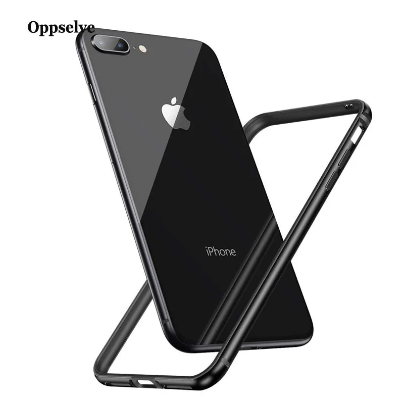 

Luxury Phone Case For iPhone X 8 7 6 6s Plus Bumper Back Drop Border Aluminum Frame Case Cover For iPhoneX Coque Fundas Capinhas